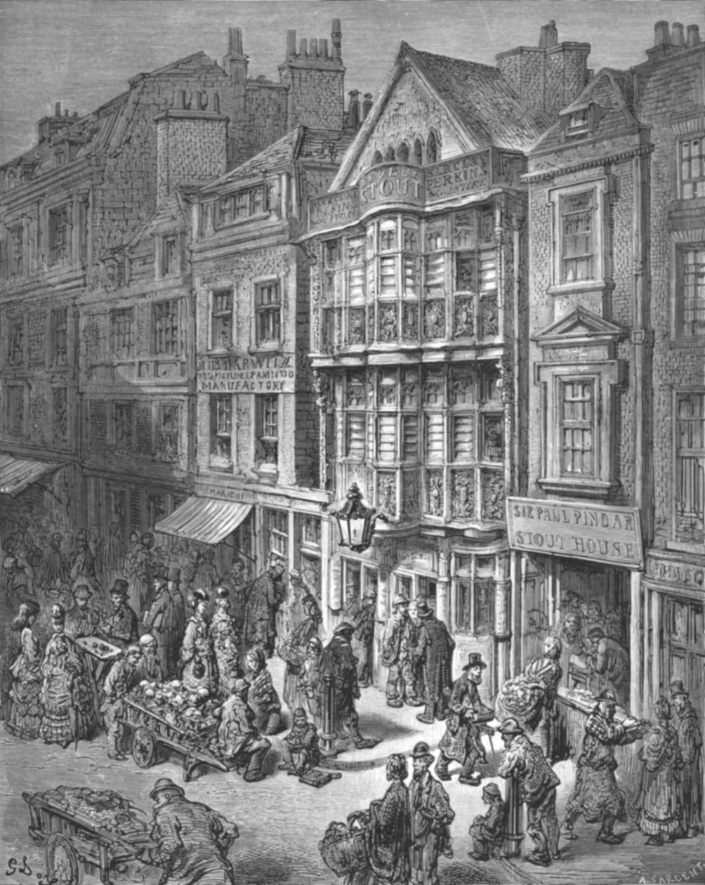 बिशपगेट स्ट्रीट, 1872। द्वारा गुस्ताव डोर
