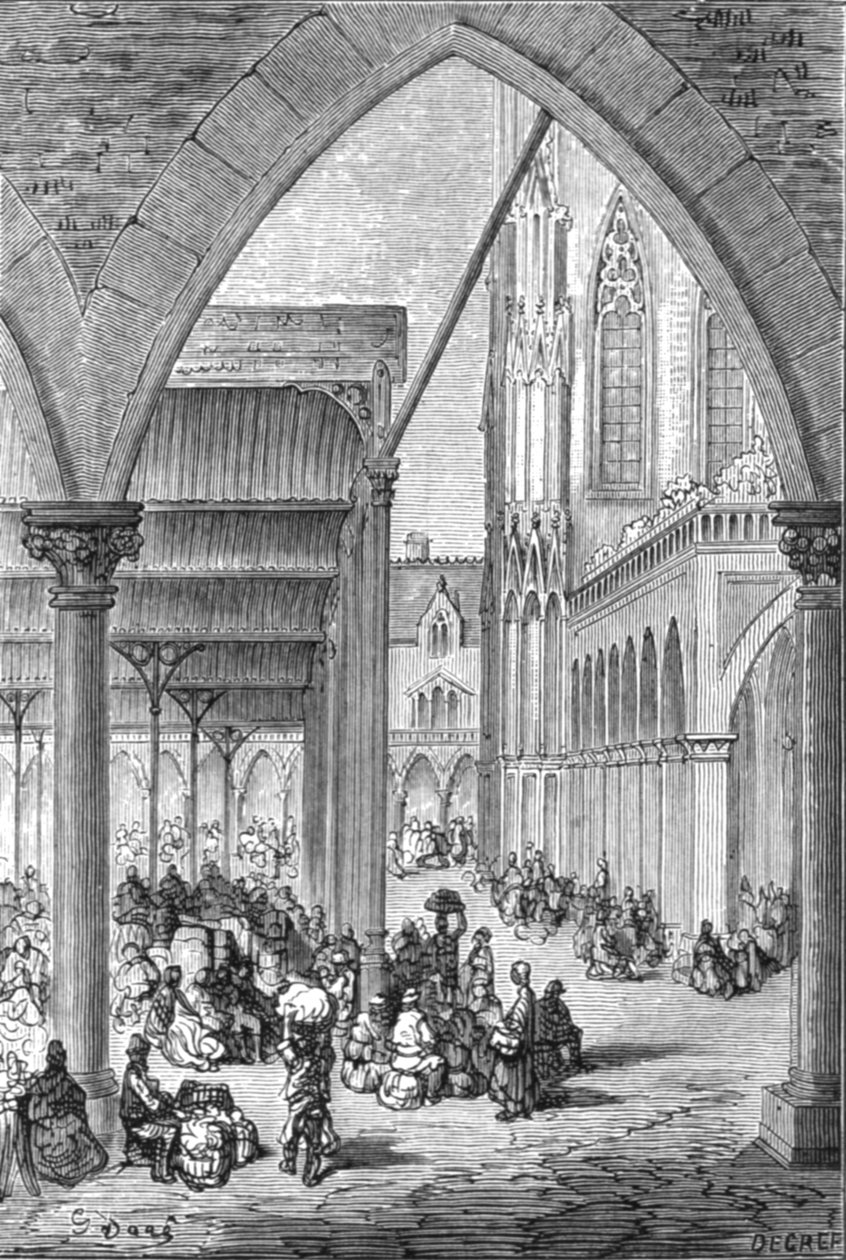 कोलंबिया मार्केट, 1872। द्वारा गुस्ताव डोर