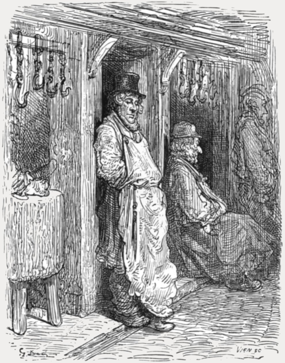 यहूदी बुचर्स - एल्डगेट, 1872। द्वारा गुस्ताव डोर