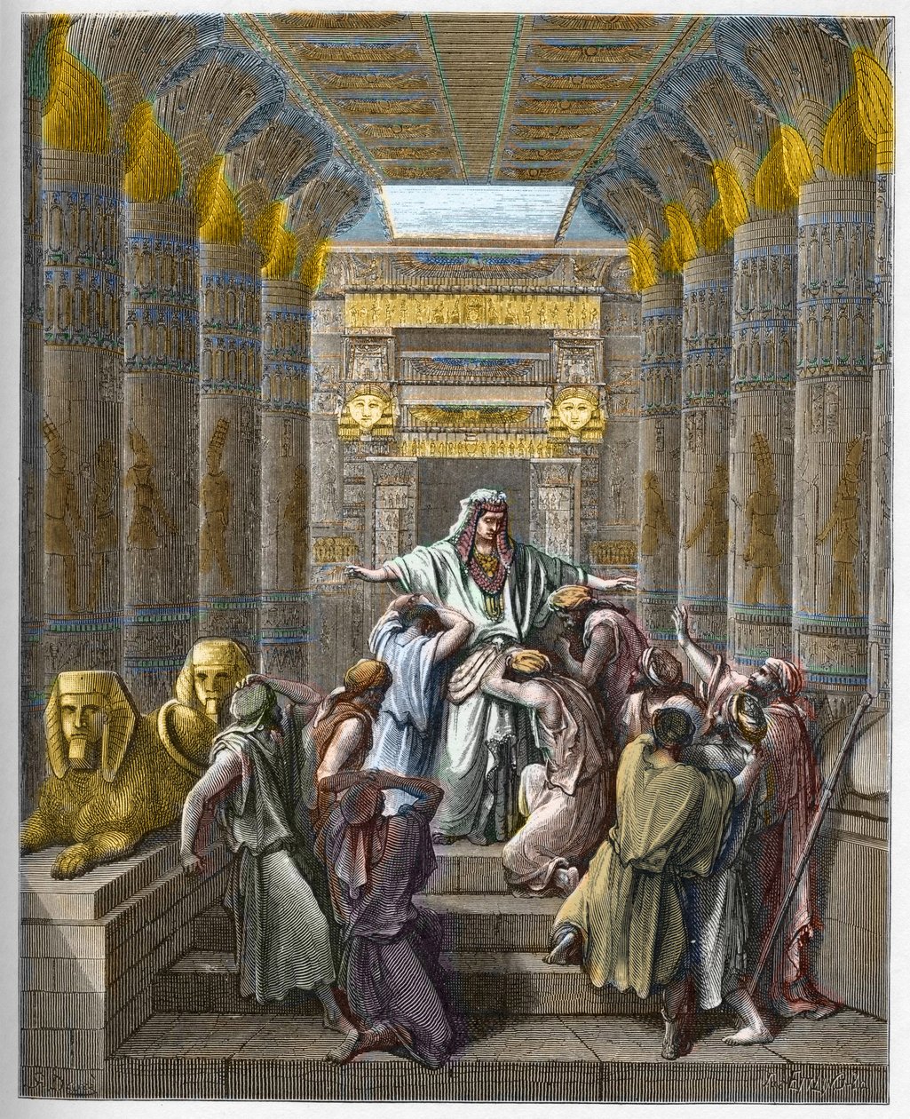 इज़राइल के जोसेफ पैट्रिआर्क - जोसेफ को उनके भाइयों द्वारा पहचाना गया - जोसेफ को उनके भाइयों द्वारा पहचाना गया - गुस्ताव डोर (1832-1883) द्वारा "द बाइबिल इलस्ट्री" में उत्कीर्णन - "द डोर बाइबिल" से उत्कीर्णन द्वारा गुस्ताव डोर