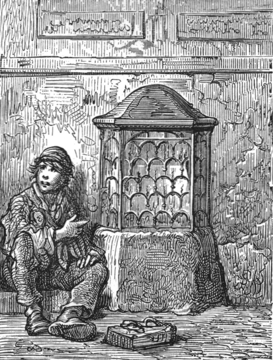लंदन स्टोन, 1872। द्वारा गुस्ताव डोर