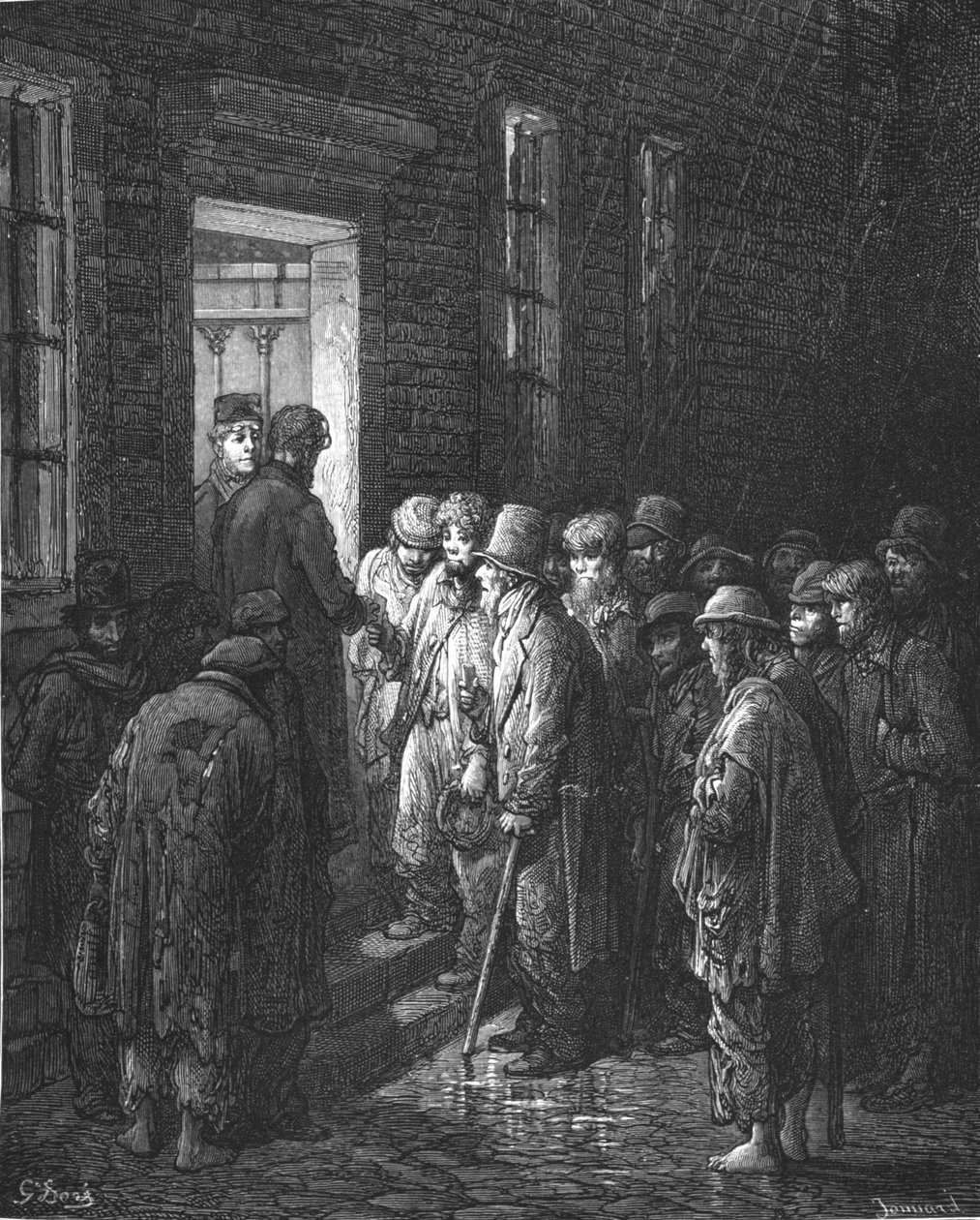 'शरण - प्रवेश के लिए आवेदन', 1872। द्वारा गुस्ताव डोर