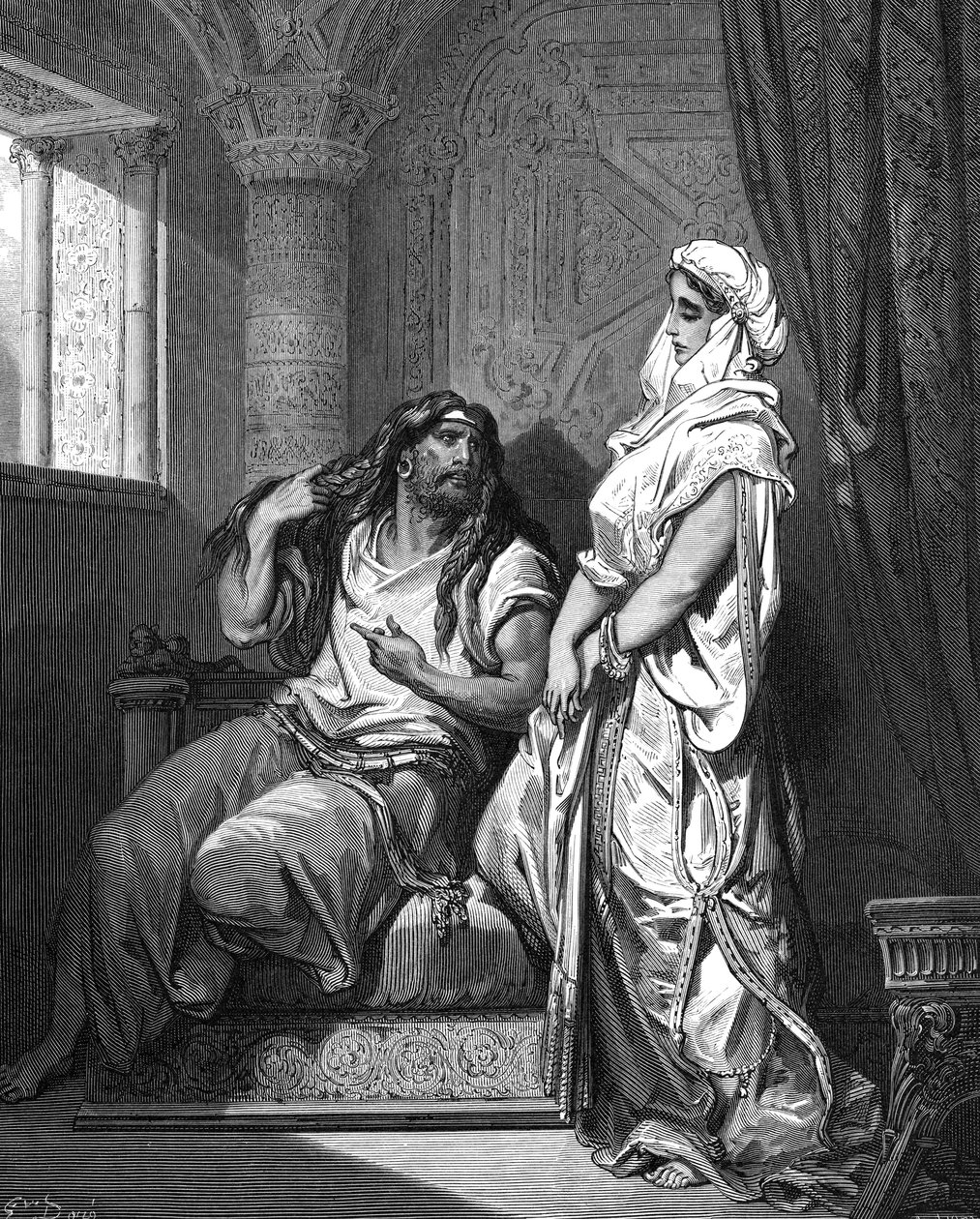 सैमसन और डेलिलाह, 1866 द्वारा गुस्ताव डोर