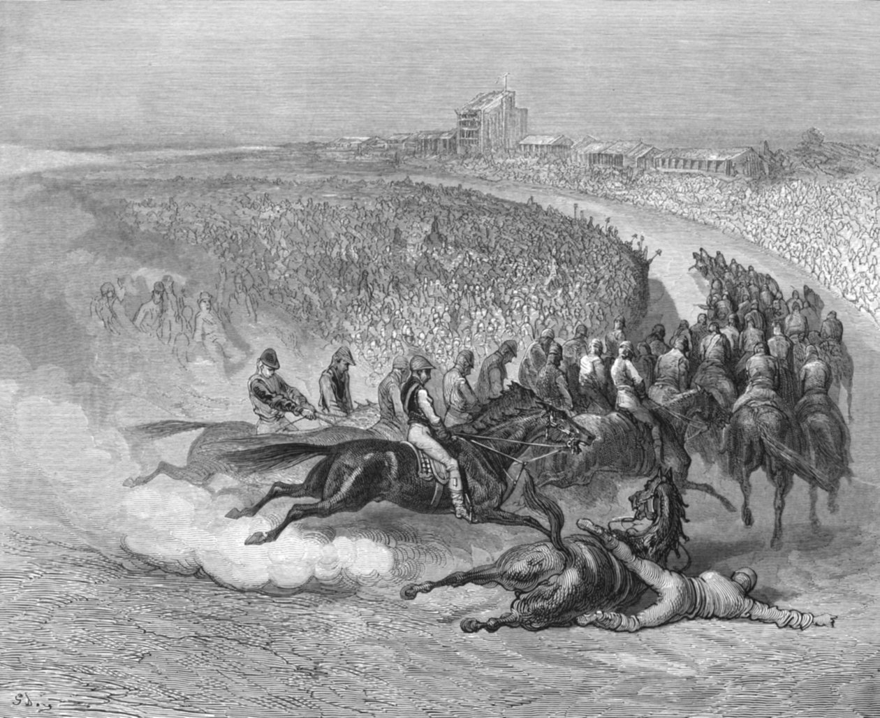 द डर्बी - टाटेनहैम कॉर्नर, 1872। द्वारा गुस्ताव डोर