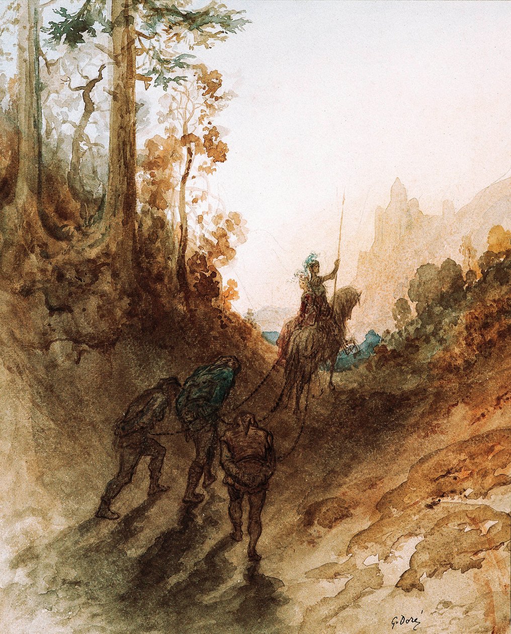दिग्गजों को पकड़ लिया जाता है, c. 1869-83 (जल रंग) द्वारा गुस्ताव डोर