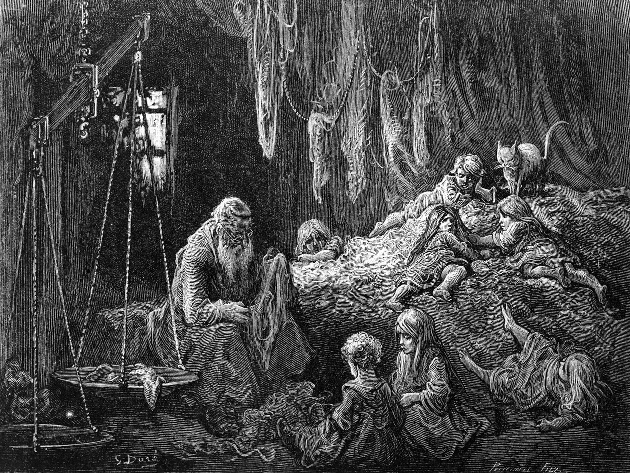 द रार्च मर्चेंट होम - कूलस्टन स्ट्रीट - व्हिटचैपल, लंदन से: ए पिलग्रिमेज &39;ब्लांचर्ड जेरोल्ड द्वारा, 1872 में प्रकाशित द्वारा गुस्ताव डोर