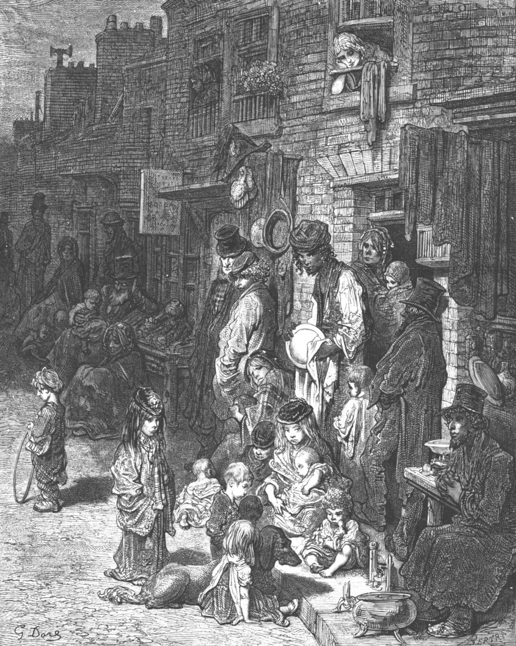 वेंटवर्थ स्ट्रीट, व्हाइटचैपल, 1872। द्वारा गुस्ताव डोर