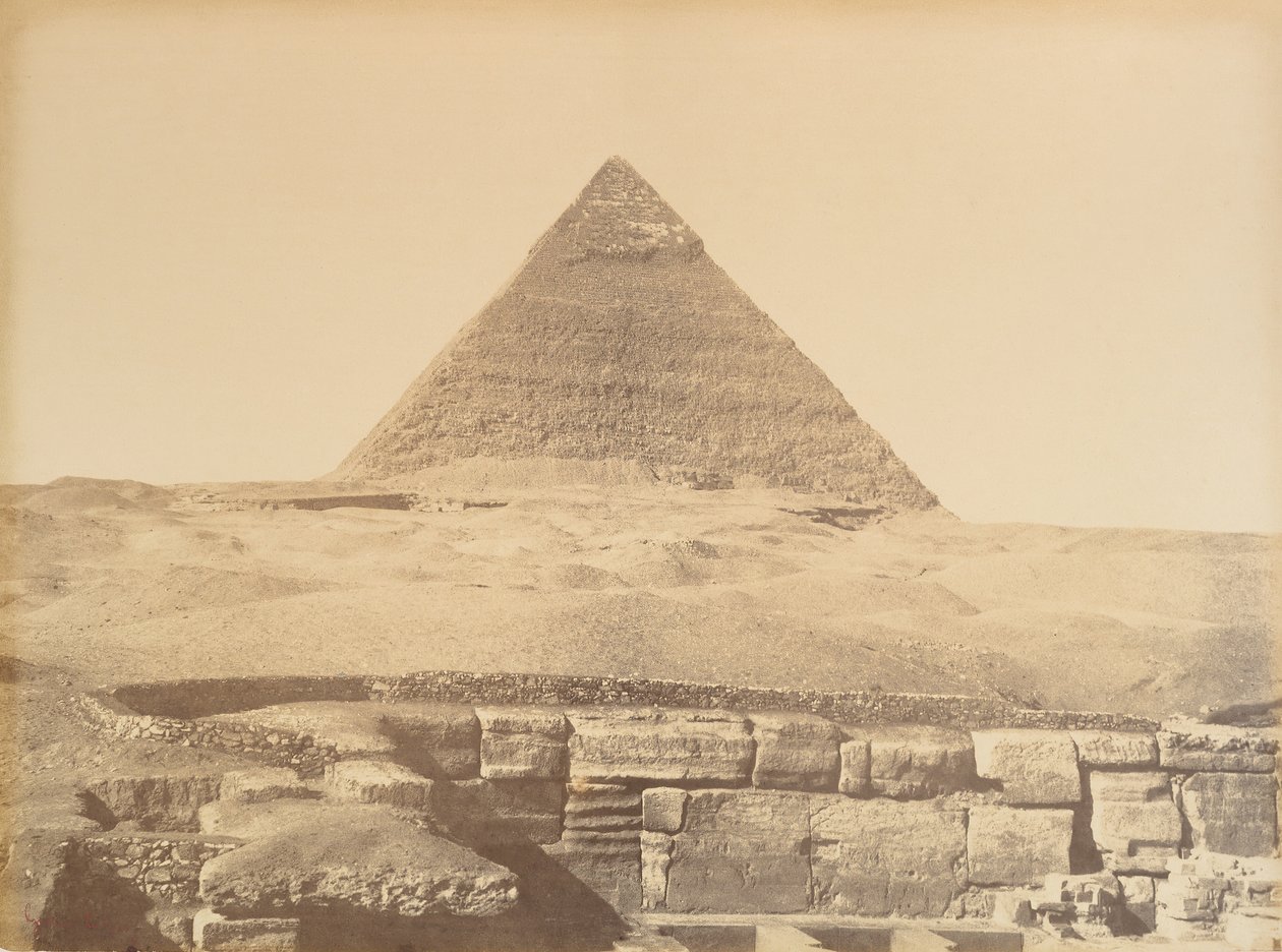 गीज़ा के पिरामिड, 1865-69। द्वारा गुस्ताव लेग्रे