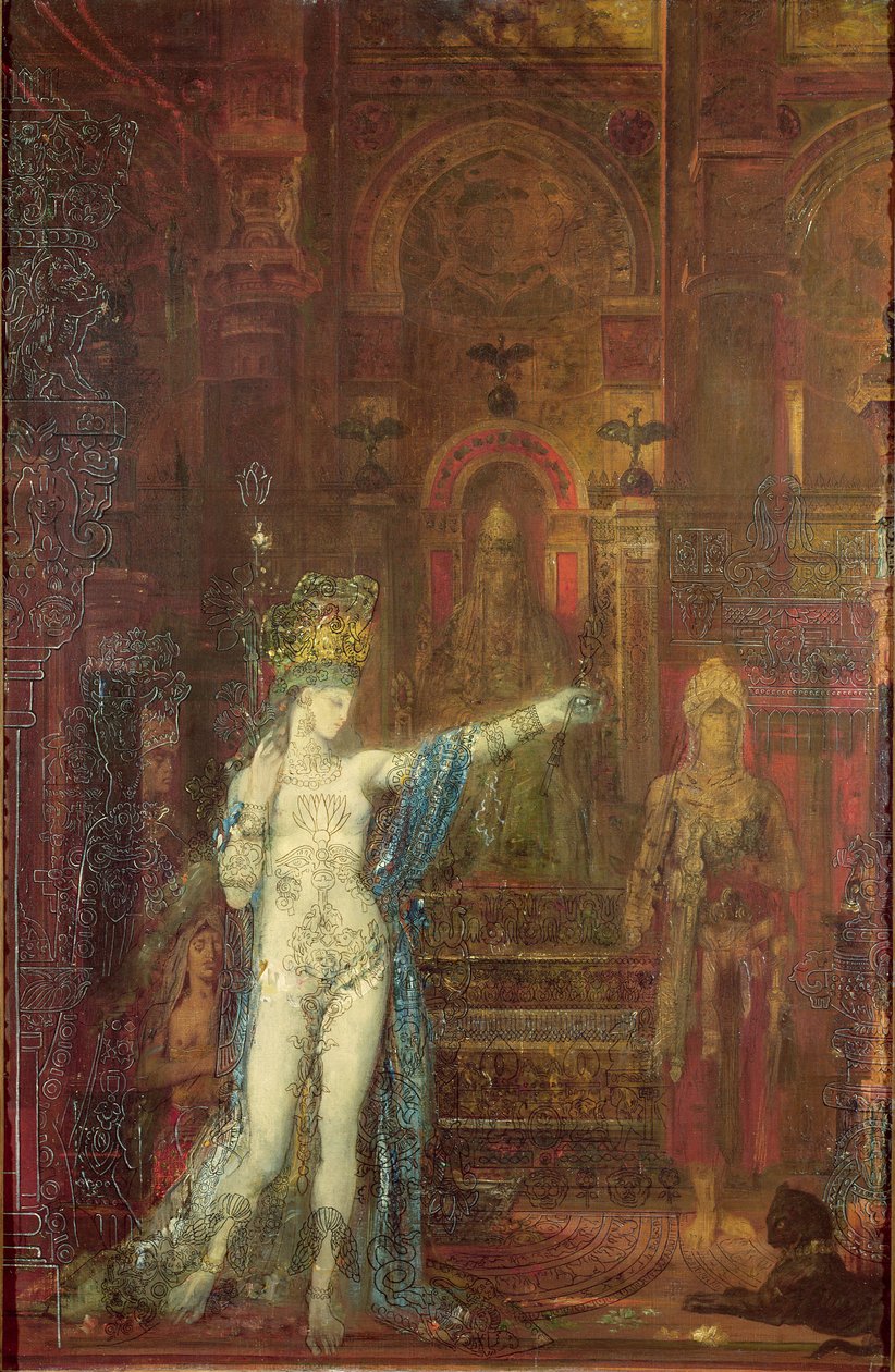 हेरोड से पहले सैलोम डांसिंग, c.1874 द्वारा गुस्तावे मोरो