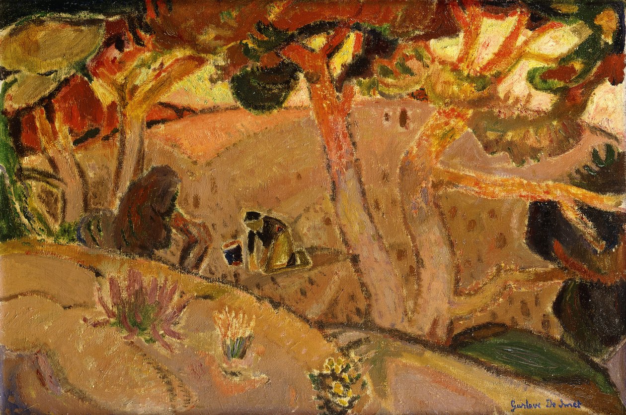 सनी लैंडस्केप; Paysage Ensoleille - सनी लैंडस्केप द्वारा गुस्ताव दे स्मेट
