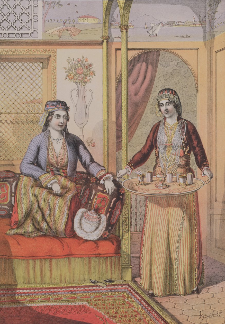 1862 में चार्ल्स पार्सन्स द्वारा उत्कीर्ण घर पर अर्मेनियाई देवियों द्वारा HJ वैन लेन्नेप
