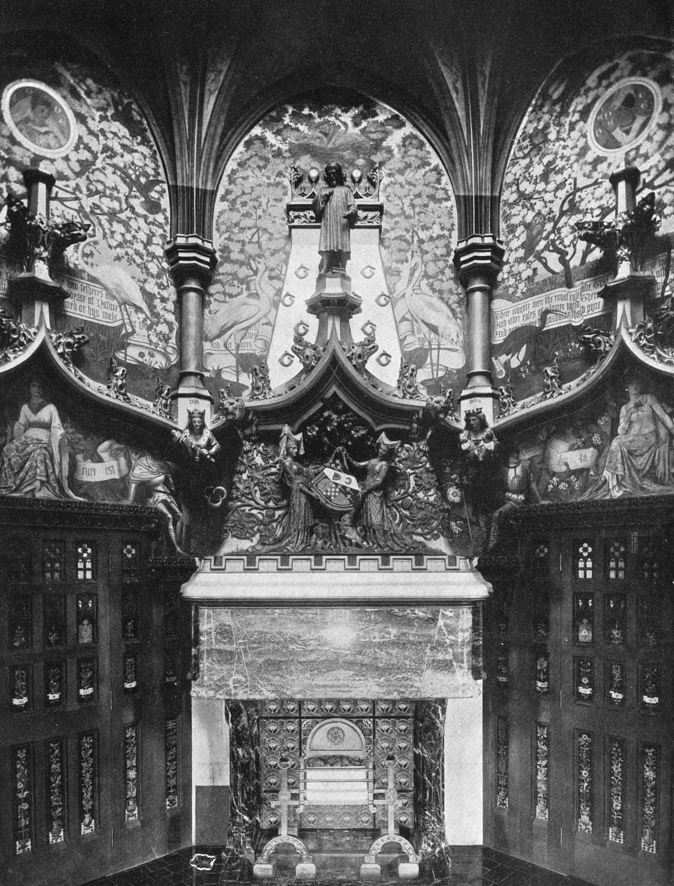 चौसर रूम, कार्डिफ कैसल, वेल्स, 1924-1926 द्वारा एच एन किंग