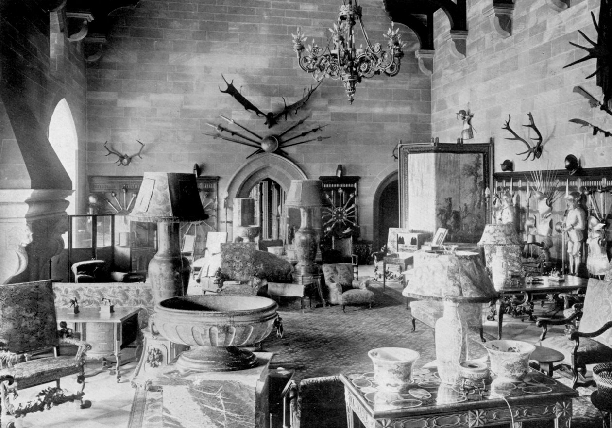 द ग्रेट हॉल, वारविक कैसल, 1924-1926। द्वारा एच एन किंग