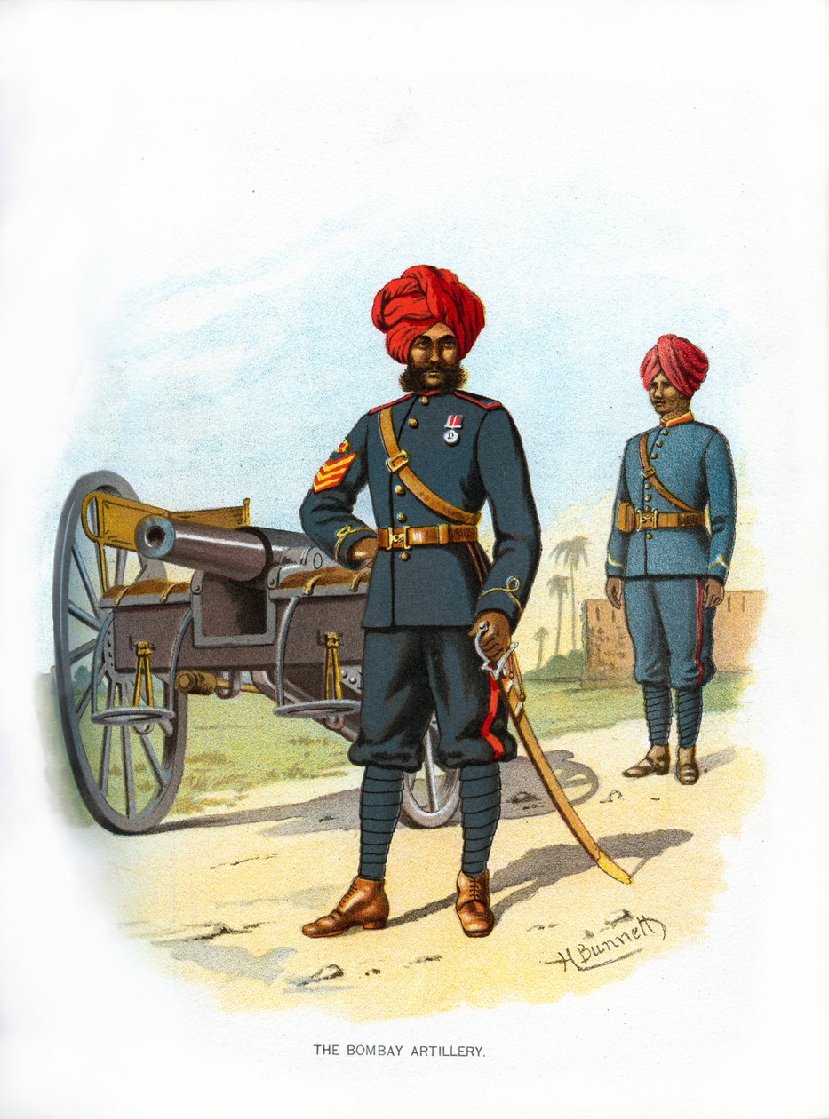 बॉम्बे आर्टिलरी, c1890। द्वारा एच। बन्नेट