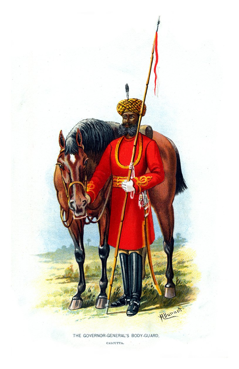 गवर्नर जनरल बॉडी गार्ड, c1890। द्वारा एच। बन्नेट