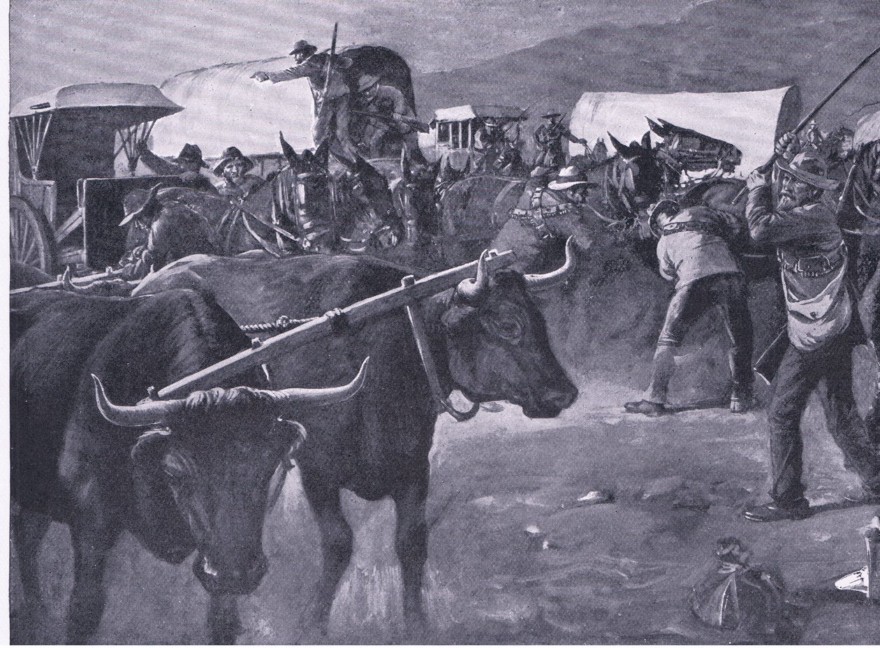एक जल्दबाज़ी की व्याख्या, प्रेटोरिया के बाद का चित्रण: द गुरिल्ला युद्ध, 1902 द्वारा एच। डिक्सन