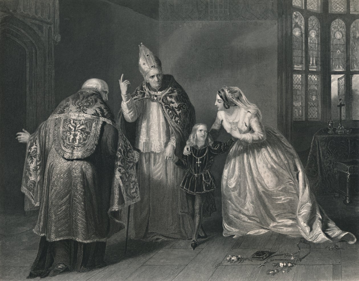 क्वीन एलिजाबेथ और ड्यूक ऑफ यॉर्क। किंग रिचर्ड III, c1870 द्वारा एच। रॉबिन्सन