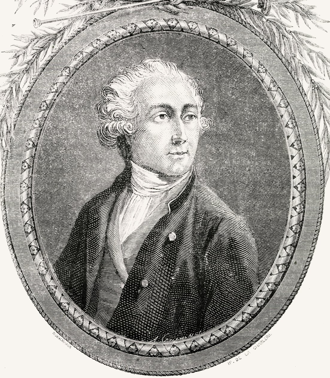 एंटोनी लॉरेंट लावोइसियर, जो लुई ब्लैंक (1811-82) द्वारा &39;फ्रेंच क्रांति का इतिहास&39; से, पैनमेकर-लंगा द्वारा उत्कीर्ण है द्वारा एच। डी ला चारलेरी