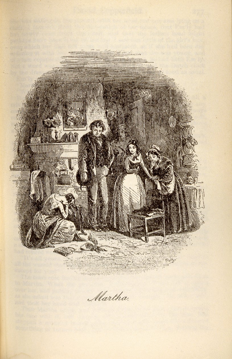 चार्ल्स डिकेंस द्वारा &39;डेविड कॉपरफील्ड&39; (1812-70) से &39;मार्था&39; द्वारा हबलोत नाइट ब्राउन