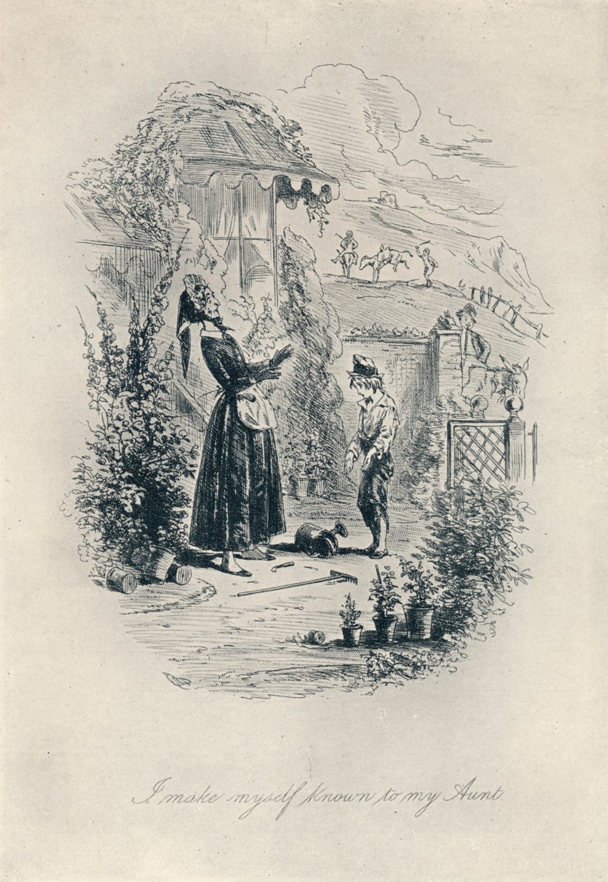 मैं अपनी चाची के लिए जाना जाता है। डेविड कॉपरफील्ड से नक़्क़ाशी, c1840-1880, 1923 द्वारा हबलोत नाइट ब्राउन