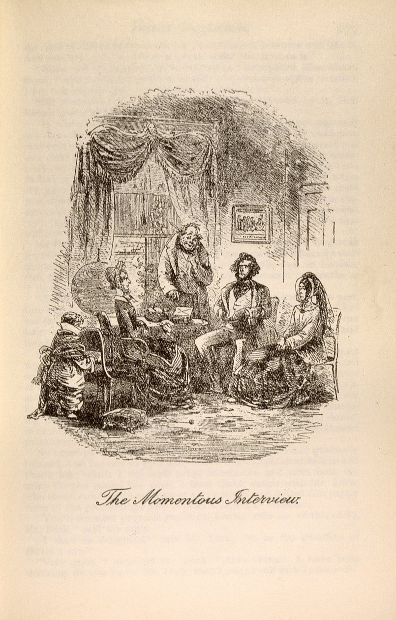 चार्ल्स डिकेंस (1812-70) द्वारा &39;डेविड कॉपरफील्ड&39; से &39;द मोमेंटस इंटरव्यू&39; द्वारा हबलोत नाइट ब्राउन