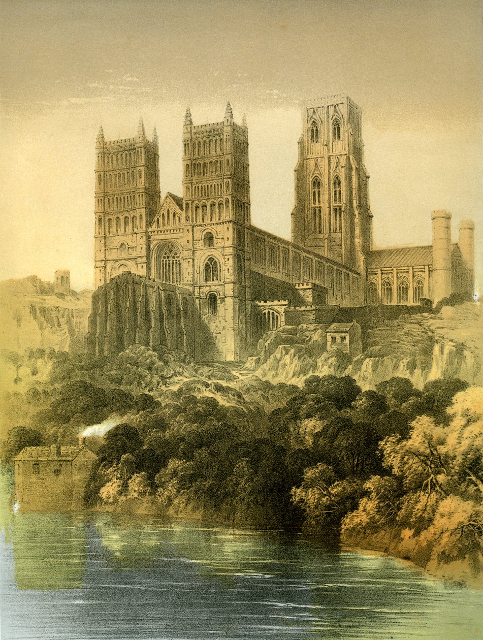 डरहम कैथेड्रल, काउंटी डरहम, c1870। द्वारा Hanhart