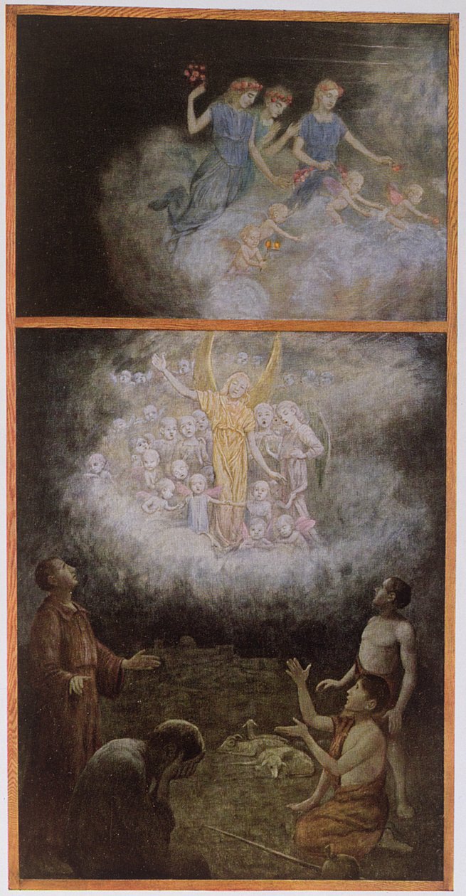 चरवाहों की घोषणा, c.1910 द्वारा हंस थोमा