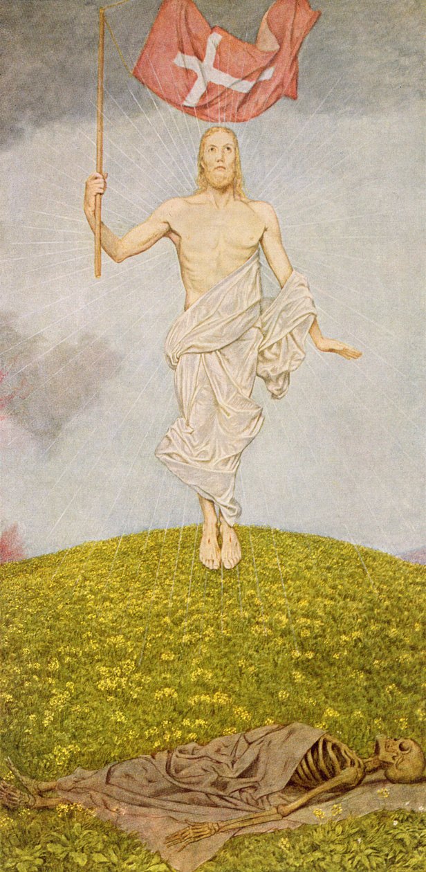 मसीह का पुनरुत्थान, लीपज़िग में प्रकाशित ender फेस्टाक्लेंडर ’का चित्रण c.1910 द्वारा हंस थोमा