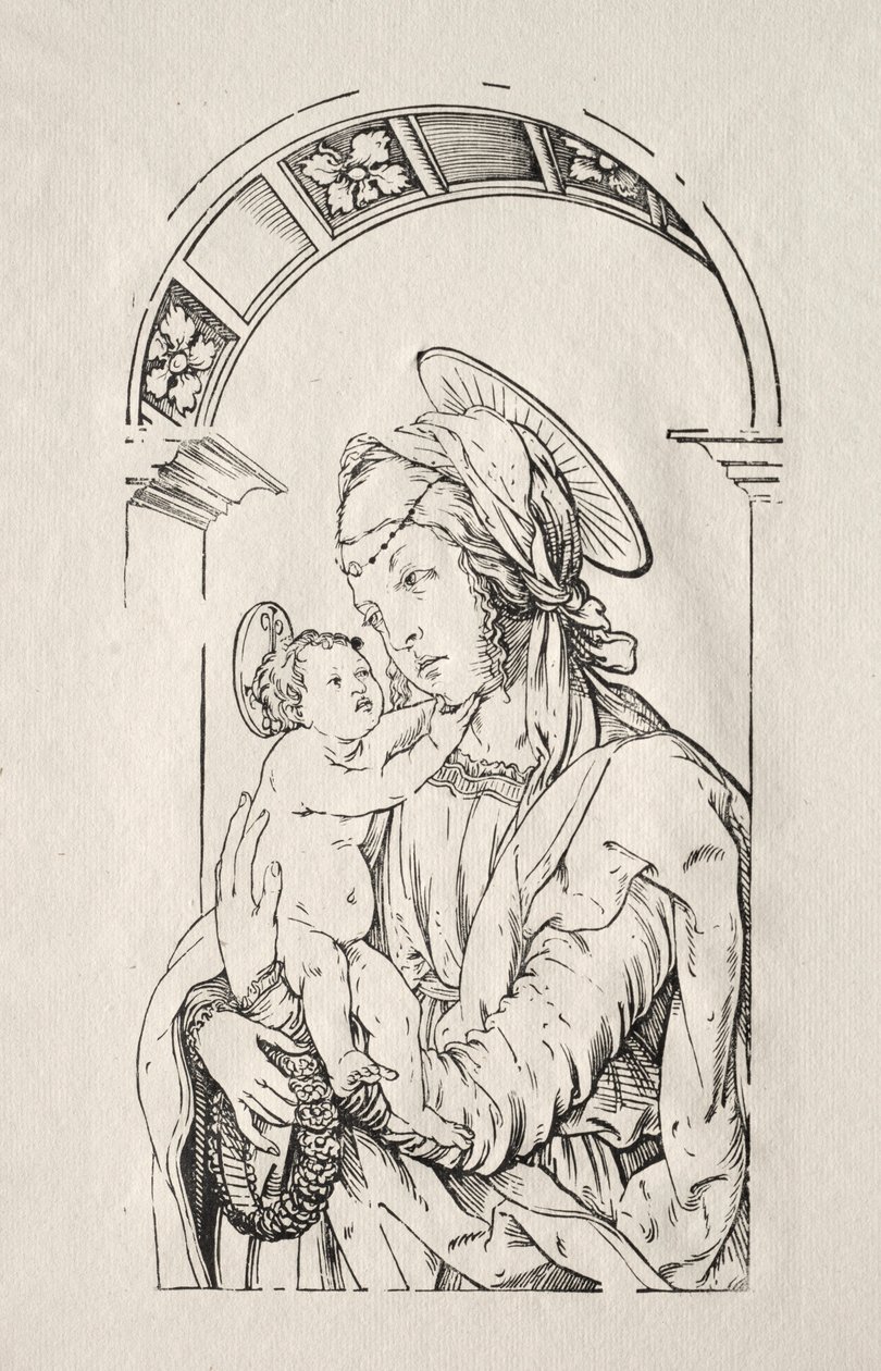 द वर्जिन विद द चाइल्ड विद ए आर्क, 1508। द्वारा हंस बर्गकमेयर
