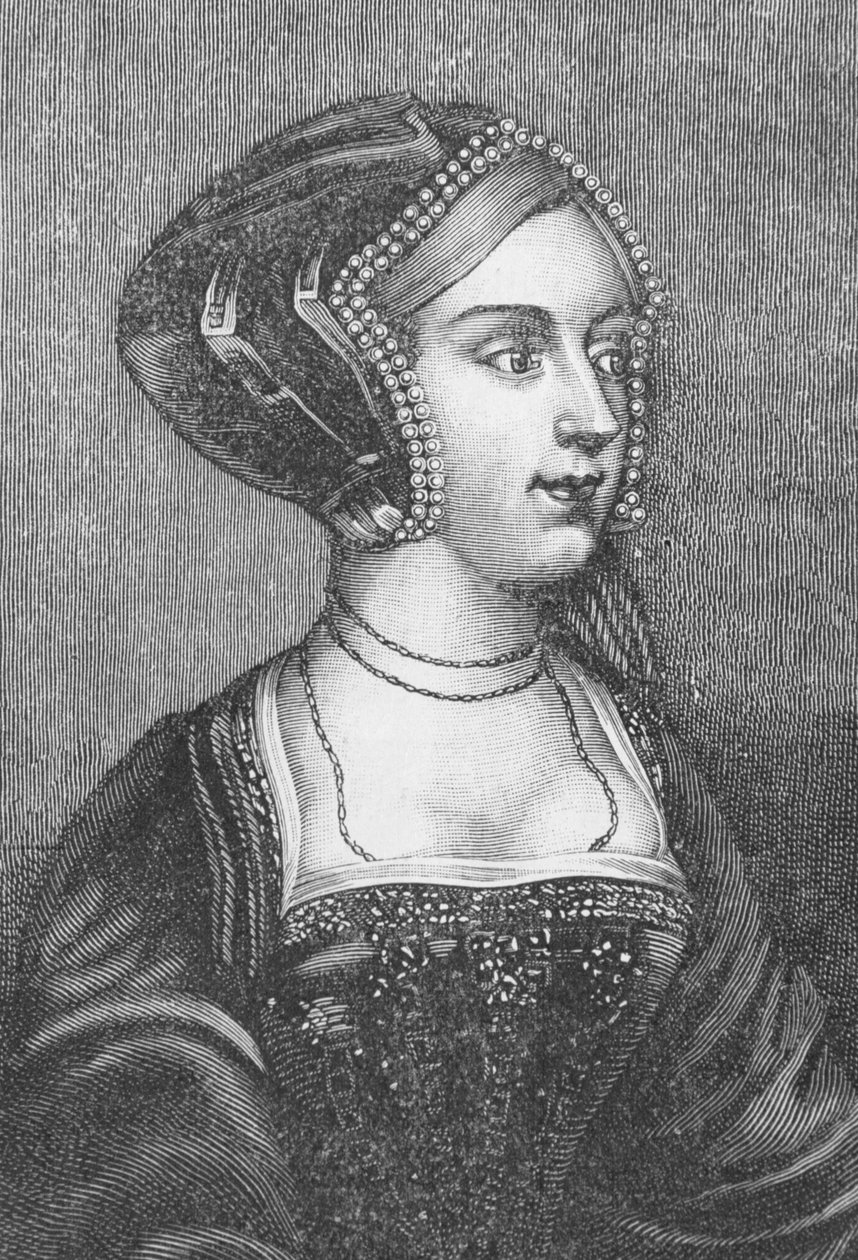 ऐनी बोलिन (c.1507-36) इंग्लैंड की हेनरी VIII की दूसरी पत्नी (देखें 68049) द्वारा हंस होल्बिन द यंगर