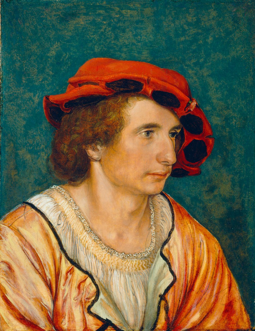 पोर्ट्रेट ऑफ़ ए यंग मैन, c.1520-1530 द्वारा हंस होल्बिन द यंगर
