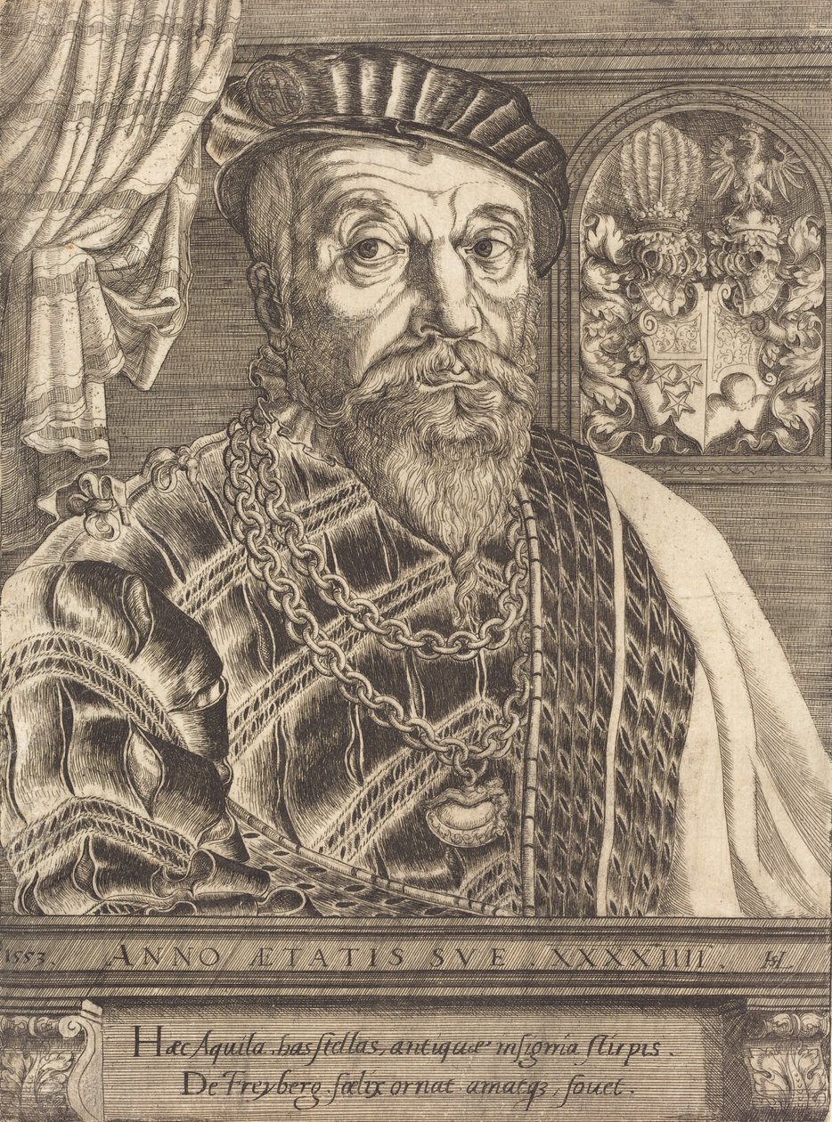 पेंक्राज़ वॉन फ्रीबर्ग होहेंसचौ, 1553। द्वारा हंस सेबल लौटेन्सैक