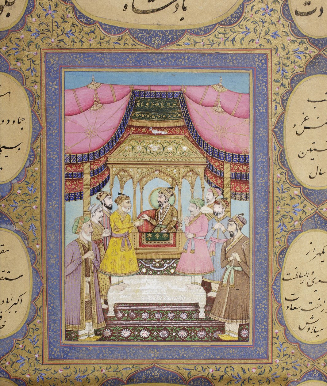 मुगल वंशीय वंशावली का एल्बम, 1855 (कागज पर अपारदर्शी wc und सोना) द्वारा हकीम अहसन उल्लाह खान