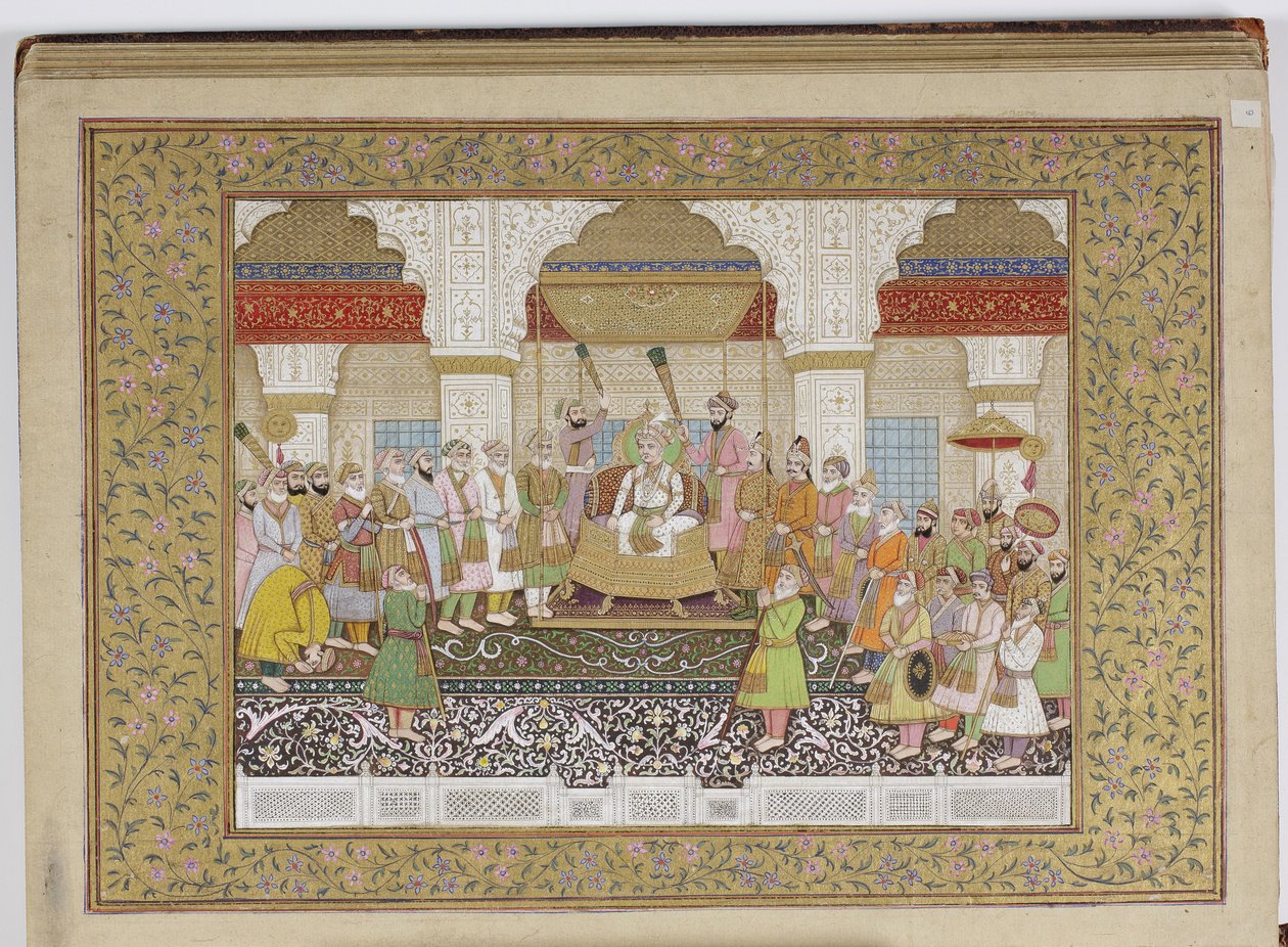 मुगल वंशीय वंशावली का एल्बम, 1855 (कागज पर अपारदर्शी wc und सोना) द्वारा हकीम अहसन उल्लाह खान