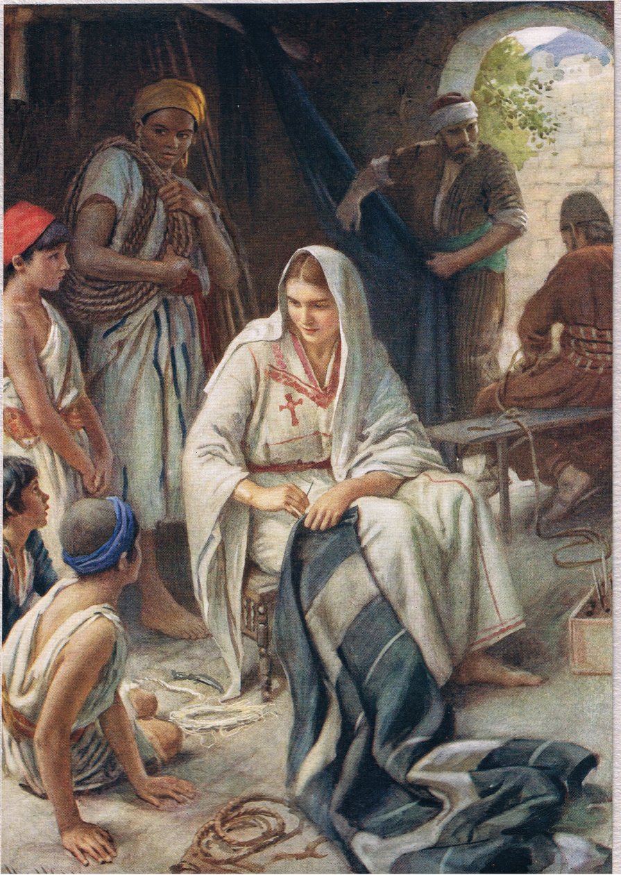 प्रिसिला, द वूमेनस ट्रैक्ट सोसाइटी, 1927 द्वारा प्रकाशित &39;वूमन ऑफ द बाइबल&39; का चित्रण द्वारा हेरोल्ड मैथुन