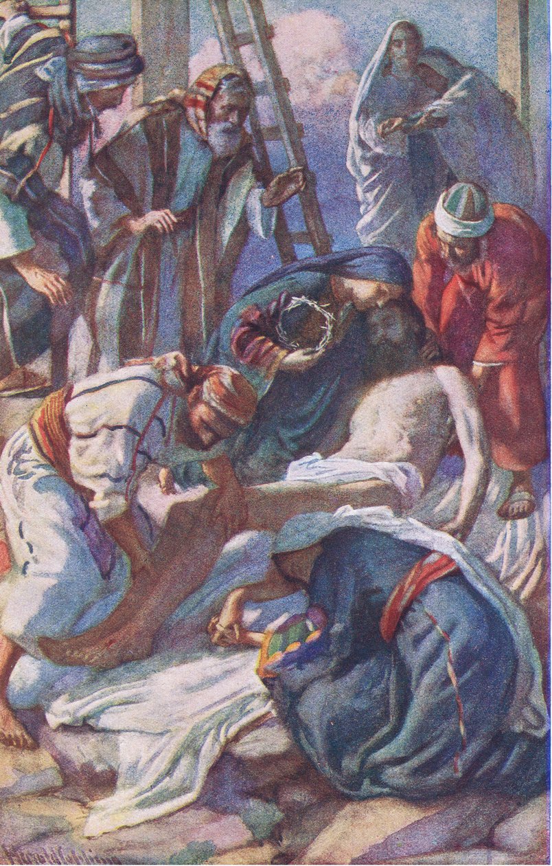 क्रॉस पर, हैरॉल्ड कोपिंग पिक्चर्स से चित्रण: द क्राउन सीरीज, c.1920s द्वारा हेरोल्ड मैथुन
