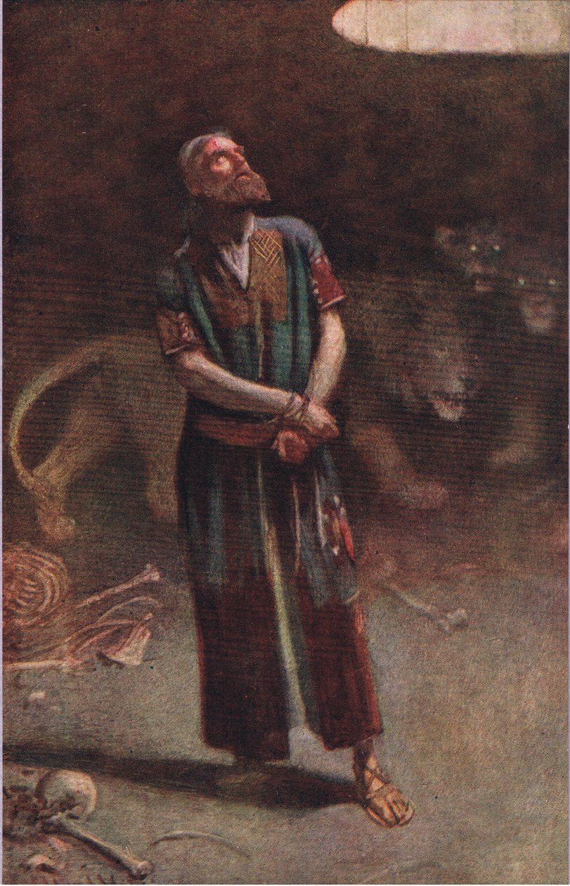 डैनियल इन द शेर, चित्र से चित्रण दैट द टीच द क्राउन सीरीज, 1920 द्वारा हेरोल्ड मैथुन