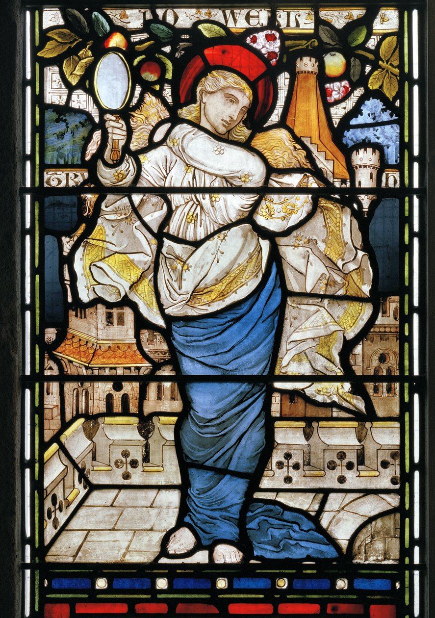 विलियम लैंगलैंड, 1873 (सना हुआ ग्लास) द्वारा पियर्स प्लोमन की वैनिटी द्वारा हैरी बुरो