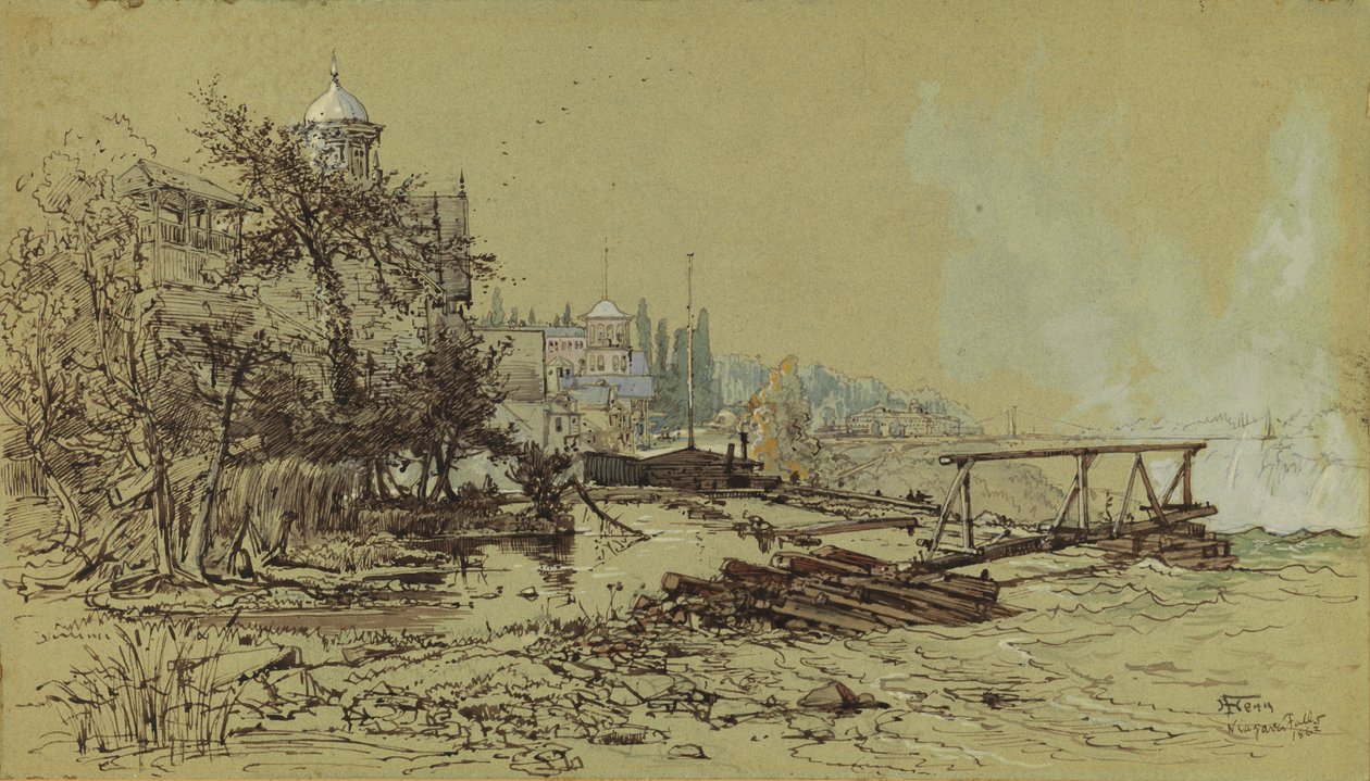 नियाग्रा फॉल्स, 1862। द्वारा हैरी फेन