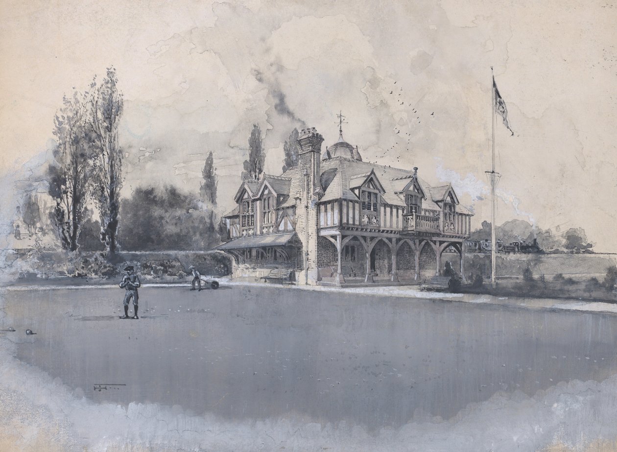 बॉलिंग ग्रीन में एथलेटिक क्लब, सीए। 1900. द्वारा हैरी फेन