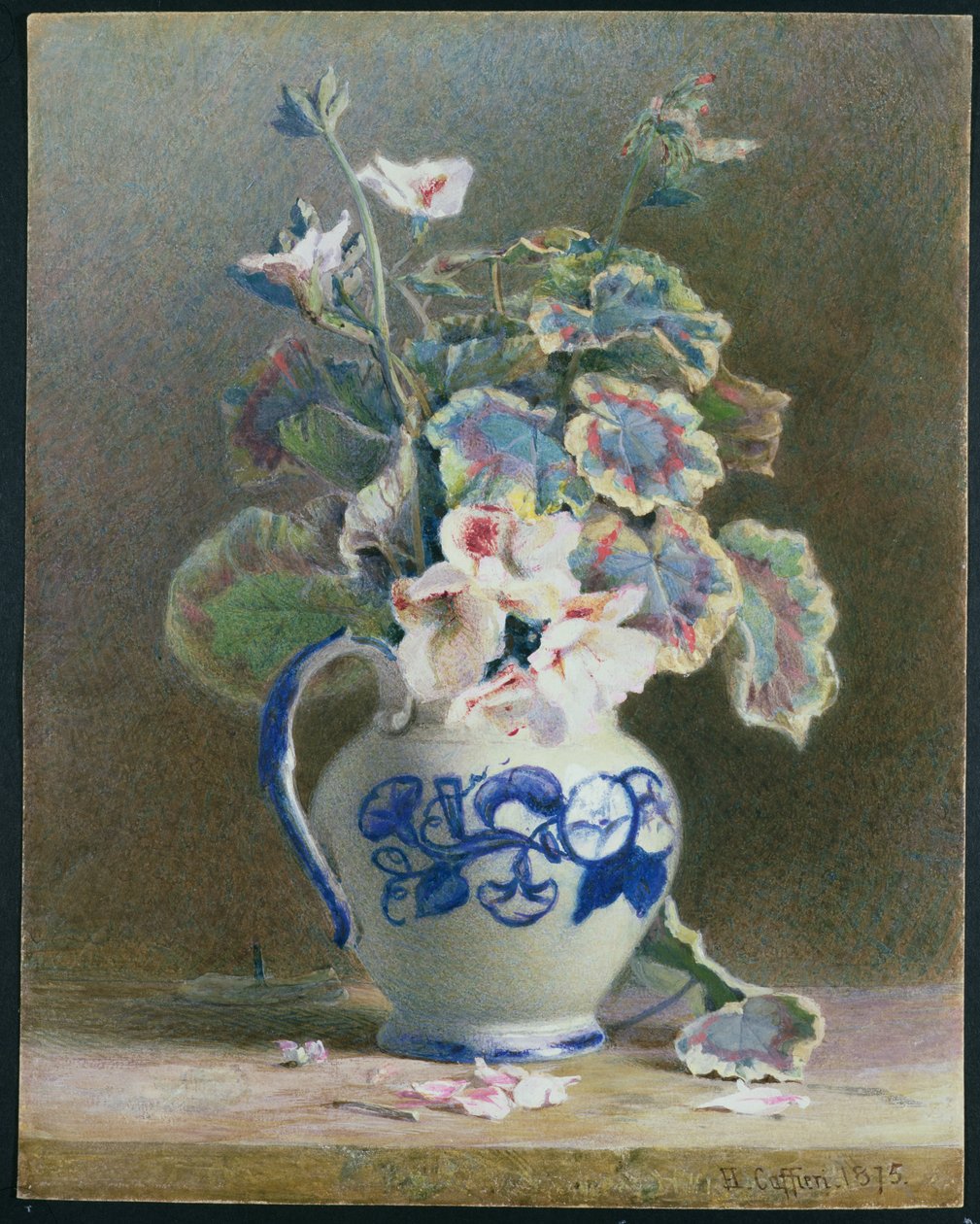 एक चीन जुग, 1875 में जेरेनियम (कागज पर gouache) द्वारा हेक्टर काफ़िएरी