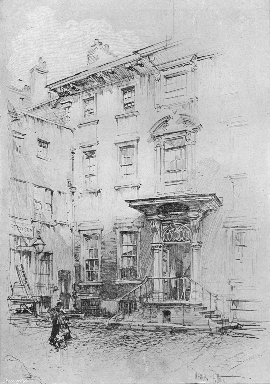 सर क्रिस्टोफर व्रेन का घर, लव लेन, c1902, 1903 द्वारा हेडली फिटन