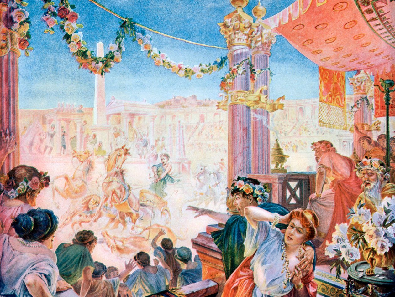 नीरो का सर्कस या कैलीगुला का सर्कस, रोम, 1901। द्वारा हेल्ब्रॉन
