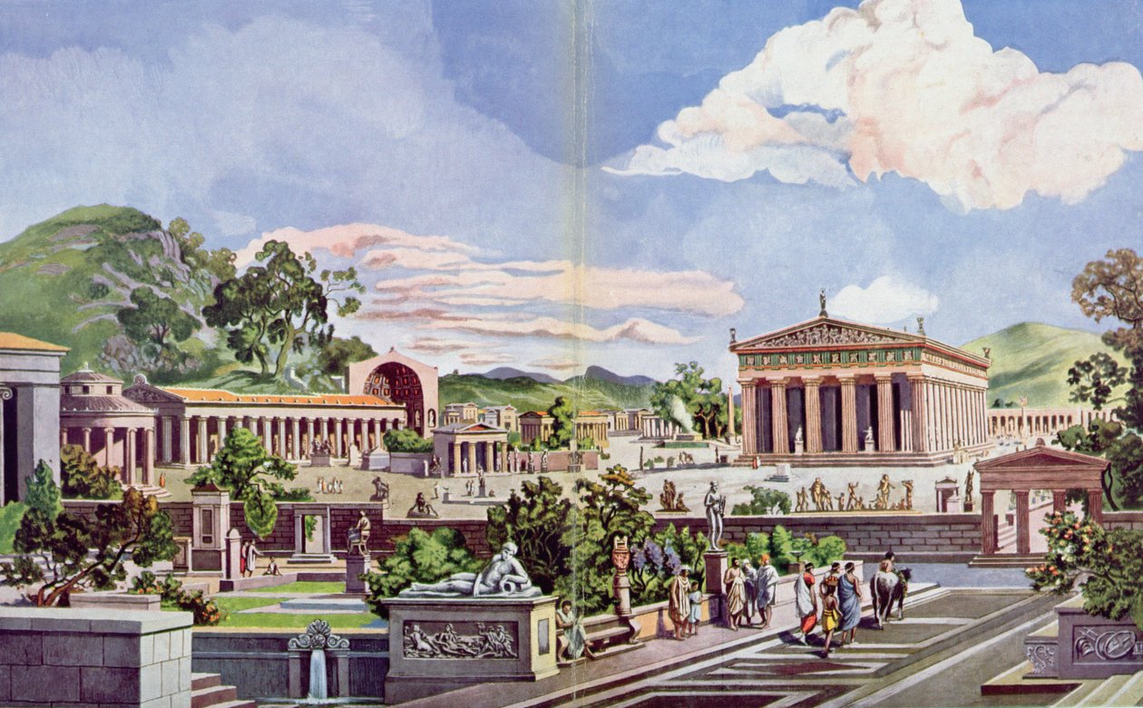 शास्त्रीय युग में ओलंपिया, 1914 _ द्वारा हेनरिक गर्टनर