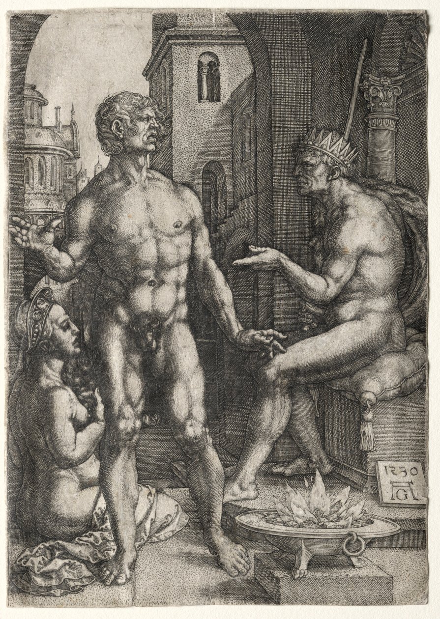 Mucins Saevola, 1530। द्वारा हेनरिक एल्डेग्रेवर