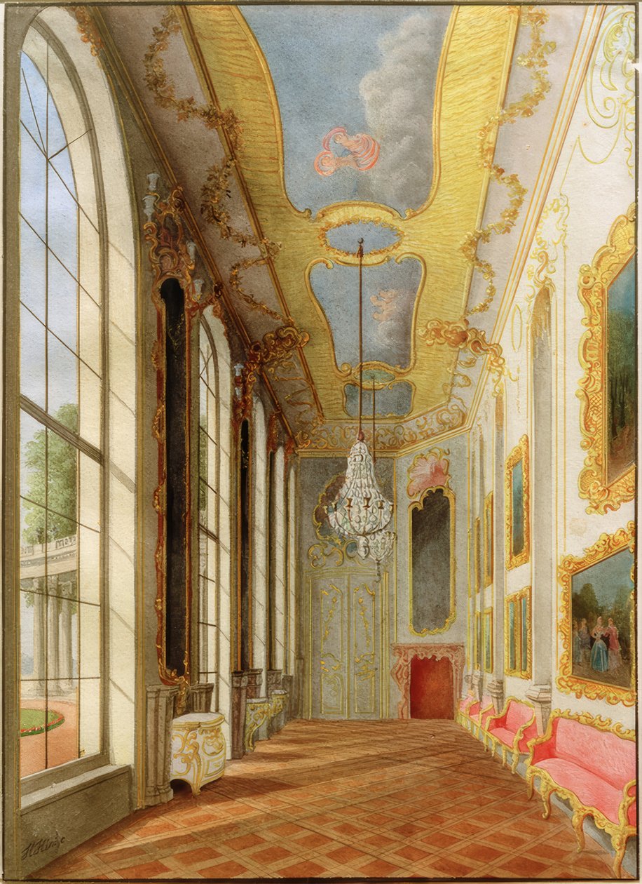 Sanssouci Palace में छोटी गैलरी द्वारा हेनरिक हिंट्ज़