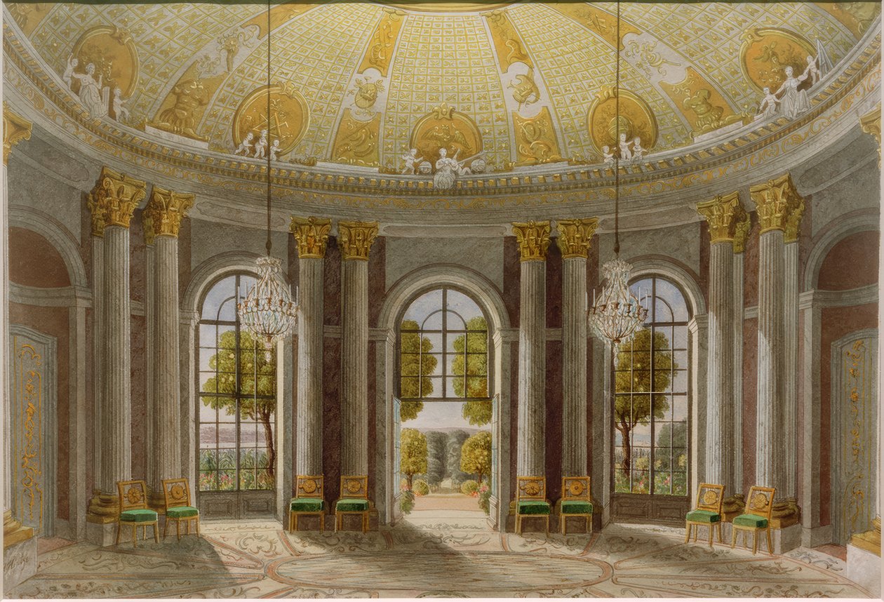 Sanssouci Palace में मार्बल हॉल द्वारा हेनरिक हिंट्ज़