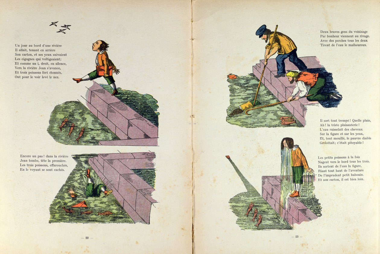 &39;द स्टोरी ऑफ़ जीन द नेज़-एन-ल&39;आयर&39;, ट्रिम (लुई गुस्ताव रेवेन्सबर्ग, 1827-1900), c.1850 द्वारा किए गए हॉफमैन &39;स्ट्रूवेलपेटर&39; के अनुवाद से चित्र द्वारा हेनरिक हॉफमैन