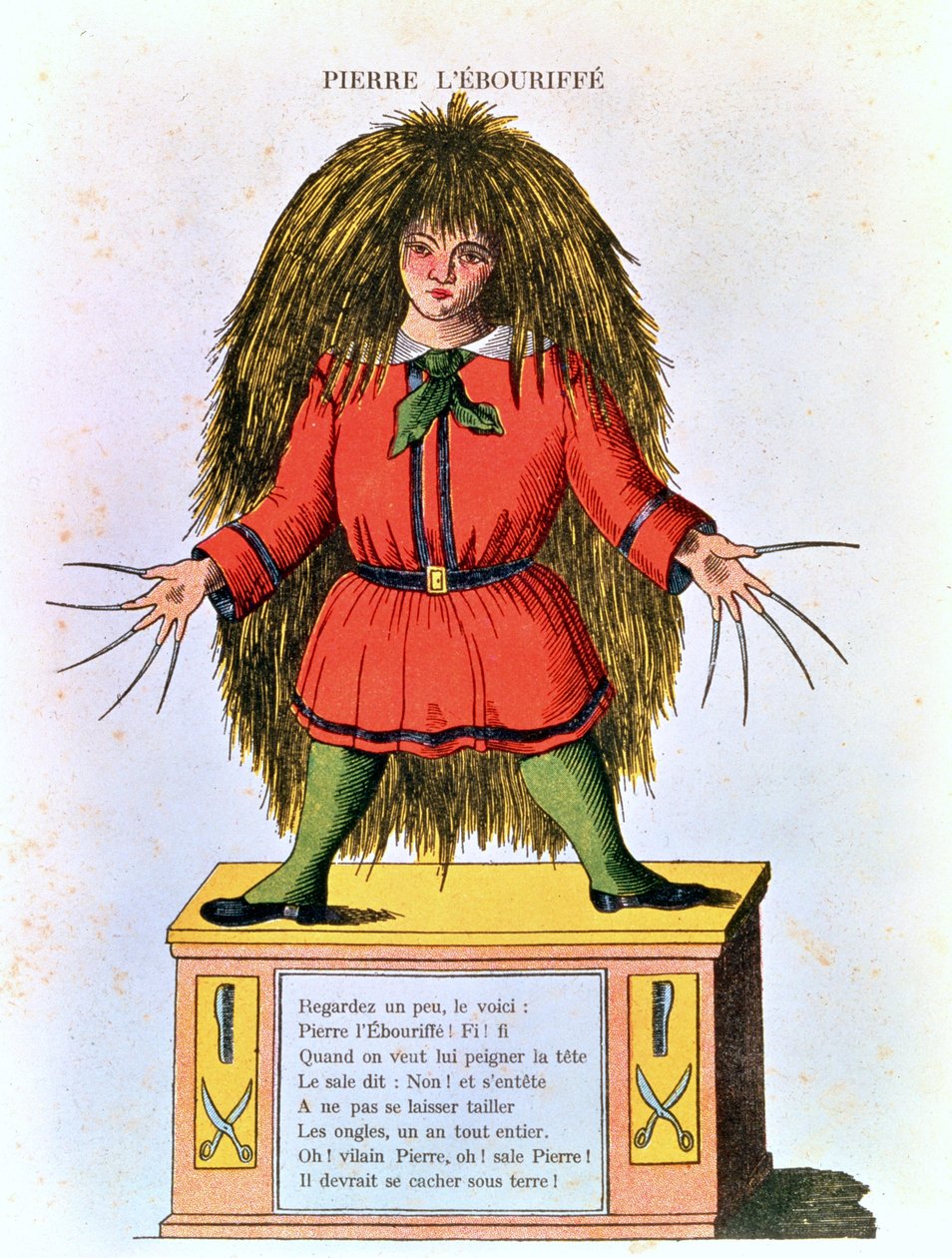 &39;पियरे l&39;Ebouriffe&39;, ट्रिम (लुई गस्टवे रैटिसबोन, 1827-1900), c.1850 द्वारा किए गए हॉफमैन के &39;स्ट्रुवेलपेटर&39; के फ्रांसीसी अनुवाद से चित्रण द्वारा हेनरिक हॉफमैन