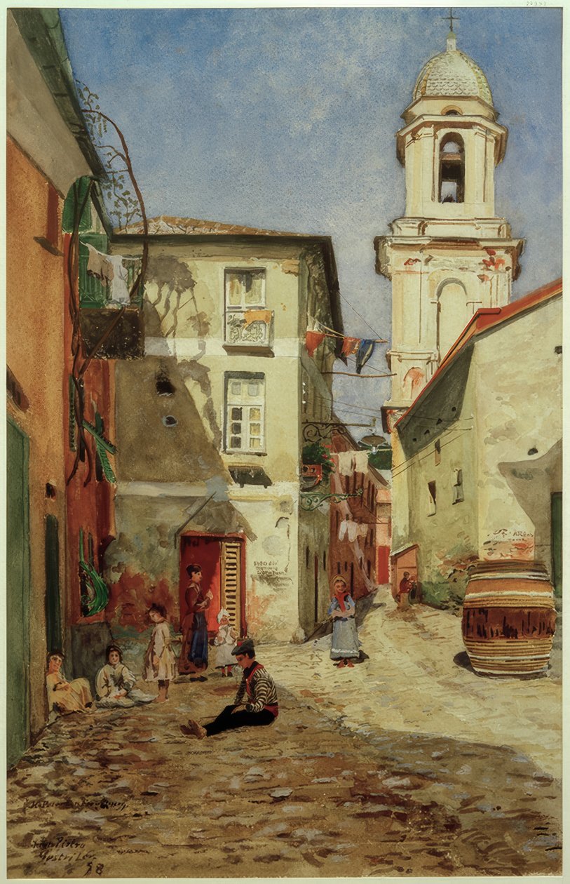 H.Petersen-Flensburg, Sestri Levante में सड़क द्वारा हेनरिक पीटरसन फ्लेंसबर्ग